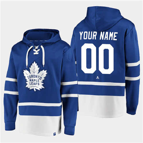 Toronto Maple Leafs Active Player Custom Blue All Stitched Sweatshirt Hoodie